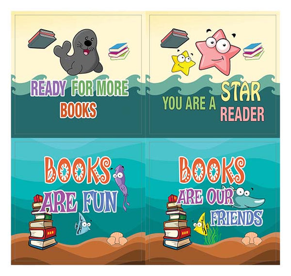 Creanoso Sea Creatures Sayings Animal Stickers - Cool Giveaways for Kids