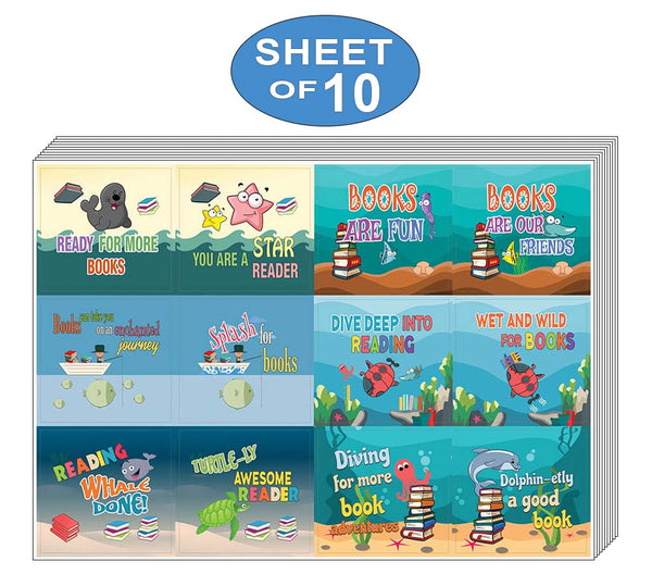 Creanoso Sea Creatures Sayings Animal Stickers - Cool Giveaways for Kids