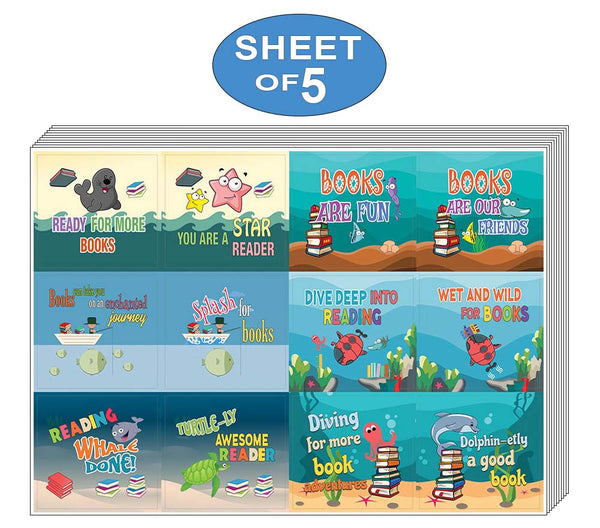 Creanoso Sea Creatures Sayings Animal Stickers - Cool Giveaways for Kids