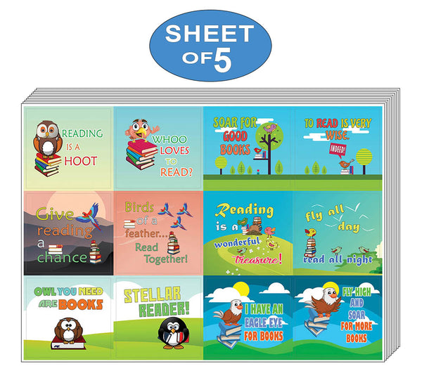 Creanoso Bird Animals Cute Sayings Stickers ÃƒÂ¢Ã¢â€šÂ¬Ã¢â‚¬Å“ Gift Reading Giveaways for Kids