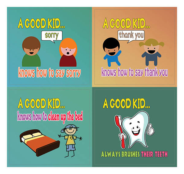 Creanoso Behaviors at Home Educational Stickers for Kids - Cool Giveaways for Boys & Girls