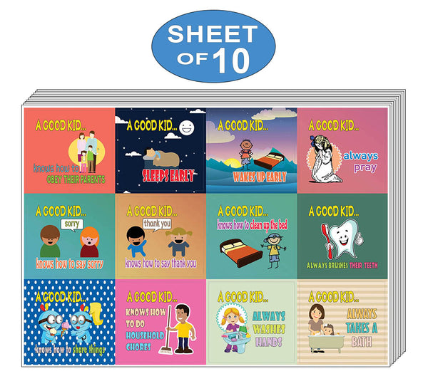 Creanoso Behaviors at Home Educational Stickers for Kids - Cool Giveaways for Boys & Girls