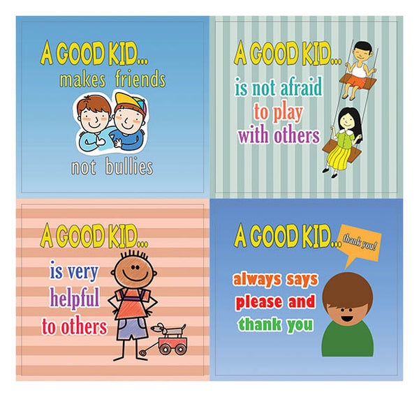 Creanoso Good Character Outside Behavior Stickers (20-Sheet) â€“ Sticker Card Giveaways for Kids â€“ Awesome Stocking Stuffers Gifts for Boys & Girls â€“ Classroom Teaching Incentives â€“ Decal Decor