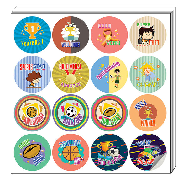 Creanoso Sports Accomplishment Merit Stickers ÃƒÂ¢Ã¢â€šÂ¬Ã¢â‚¬Å“ Gift Giveaways Stickers for Kids