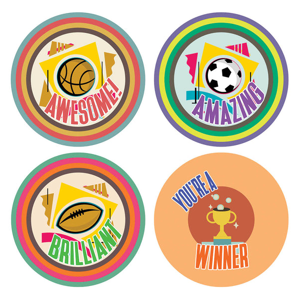 Creanoso Sports Merit Stickers for Kids (20-Sheet) â€“ Athletes Gift Giveaways Stickers â€“ Awesome Stocking Stuffers Gifts for Boys, Girls, Teens â€“ Cool Wall Art Table DÃ©cor â€“ Great Rewards Pack
