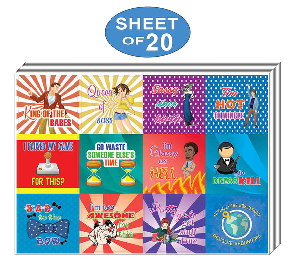 Creanoso Cheeky and Funny Stickers Series 1 Ã¢â‚¬â€œ Colorful Gift Stickers for Adults Men Women