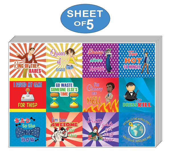 Creanoso Cheeky and Funny Stickers Series 1 Ã¢â‚¬â€œ Colorful Gift Stickers for Adults Men Women