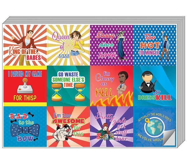 Creanoso Cheeky and Funny Stickers Series 1 Ã¢â‚¬â€œ Colorful Gift Stickers for Adults Men Women