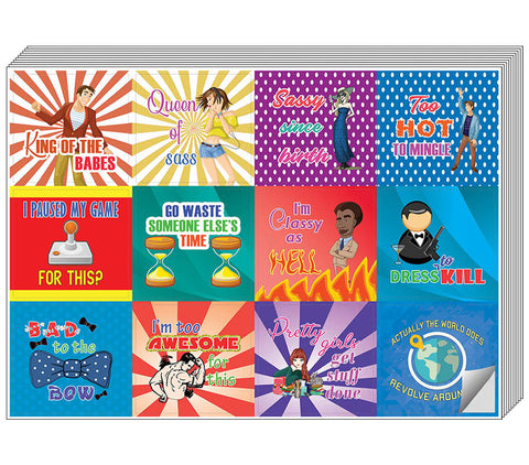 Creanoso Cheeky and Funny Stickers Series 1 Ã¢â‚¬â€œ Colorful Gift Stickers for Adults Men Women
