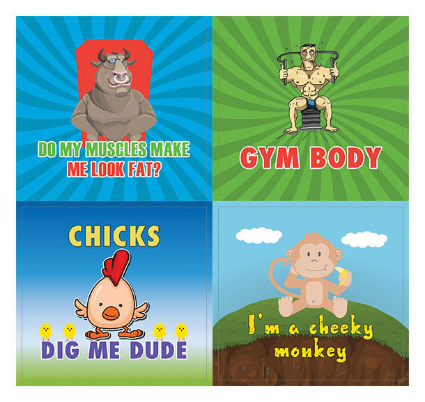 Creanoso Cheeky and Funny Stickers Series 2 Ã¢â‚¬â€œ Colorful Gift Sti