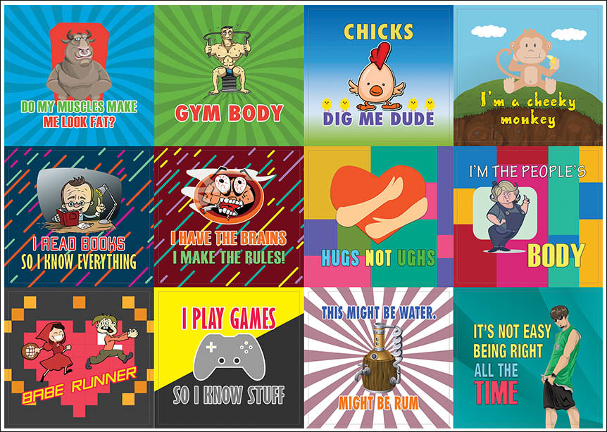 Creanoso Cheeky and Funny Stickers Series 2 Ã¢â‚¬â€œ Colorful Gift Sti