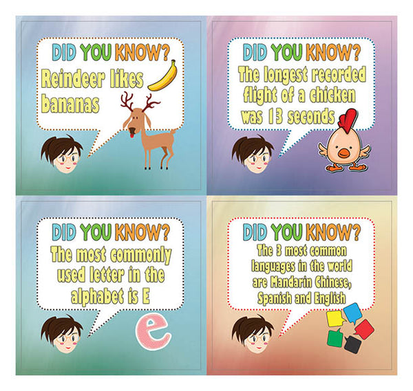 Creanoso Unbelievable Did You Know Facts Series 1 Stickers for Kids - Unique Gift Token Giveaways