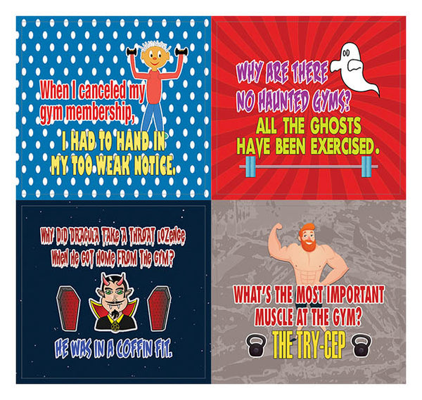 Creanoso At the Gym Funny Workout Jokes Stickers - Awesome Stocking Stuffers Gifts
