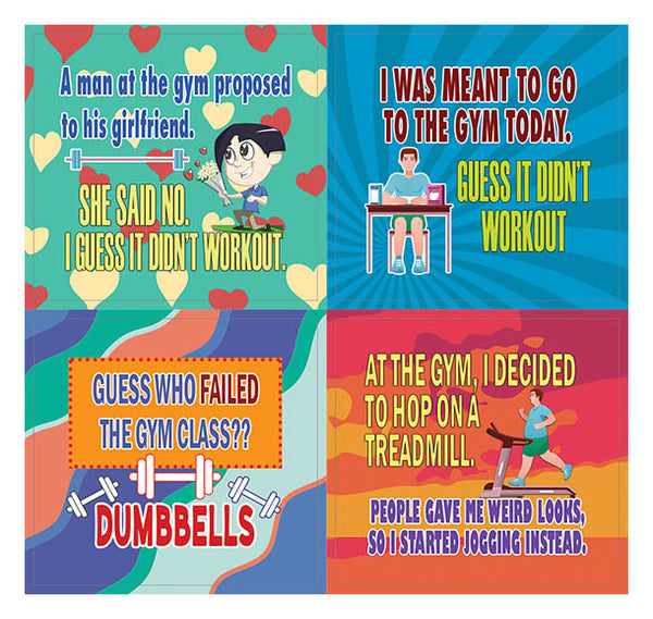 Creanoso At the Gym Funny Workout Jokes Stickers - Awesome Stocking Stuffers Gifts