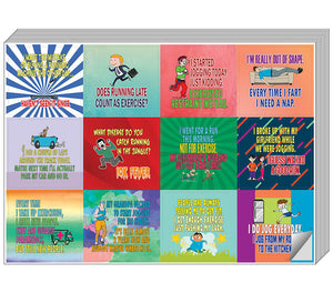 Creanoso Jogging and Exercise Workout Jokes Stickers - Awesome Stocking Stuffers Gifts
