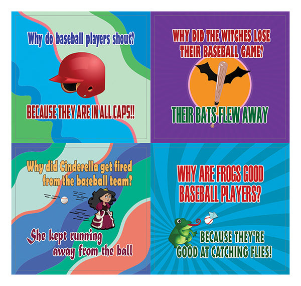 Creanoso Baseball Funny Sports Jokes Stickers  - Unique Wall Art Decal Decor Set