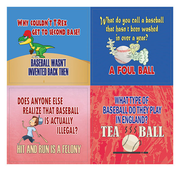 Creanoso Baseball Funny Sports Jokes Stickers  - Unique Wall Art Decal Decor Set