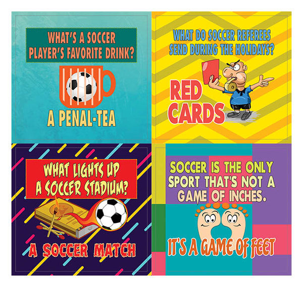 Creanoso Funny Soccer Sports Jokes Stickers  - Unique Wall Art Decal Decor Set
