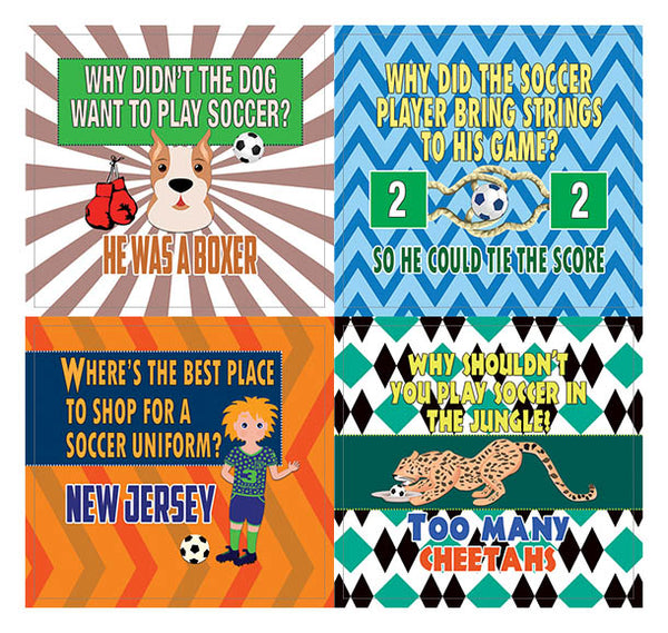 Creanoso Funny Soccer Sports Jokes Stickers  - Unique Wall Art Decal Decor Set