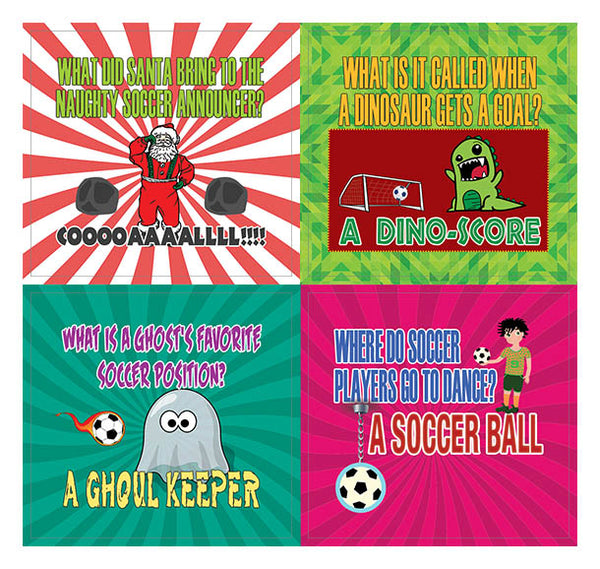 Creanoso Funny Soccer Sports Jokes Stickers  - Unique Wall Art Decal Decor Set