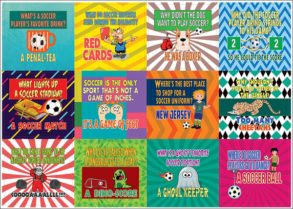 Creanoso Funny Soccer Sports Jokes Stickers  - Unique Wall Art Decal Decor Set