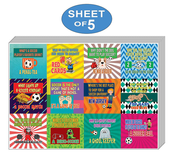 Creanoso Funny Soccer Sports Jokes Stickers  - Unique Wall Art Decal Decor Set