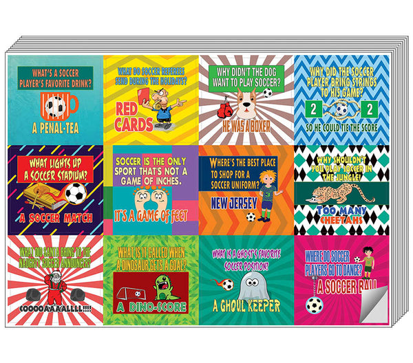 Creanoso Funny Soccer Sports Jokes Stickers  - Unique Wall Art Decal Decor Set