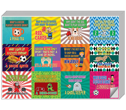 Creanoso Funny Soccer Sports Jokes Stickers  - Unique Wall Art Decal Decor Set