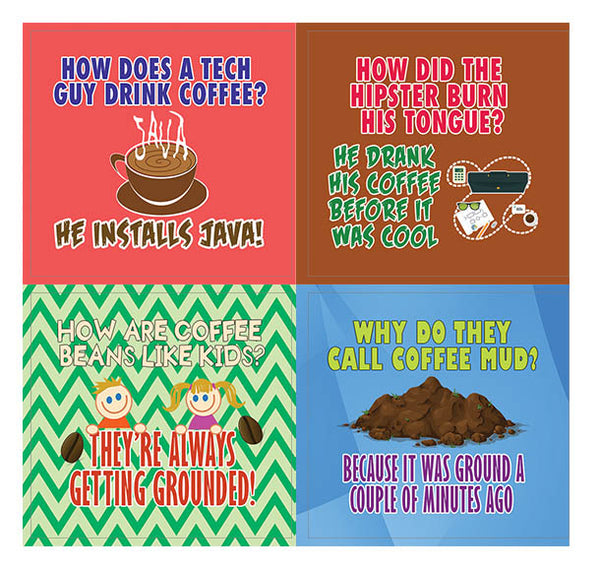 Creanoso Funny Coffee Puns Jokes Stickers   - Awesome Stocking Stuffers Gifts for Coffee Lovers (5-Sheet)