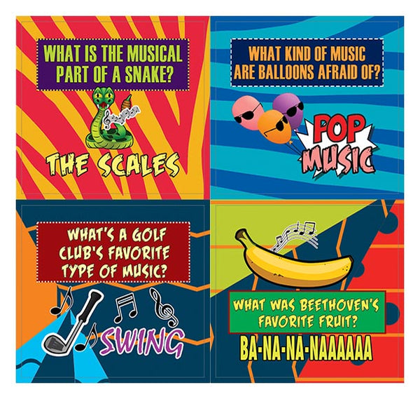Creanoso Funny Music Puns Jokes Stickers - Awesome Stocking Stuffers Gifts for Music Lovers (5-Sheet)