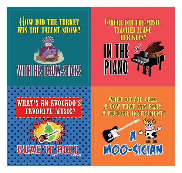 Creanoso Funny Music Puns Jokes Stickers - Awesome Stocking Stuffers Gifts for Music Lovers (5-Sheet)
