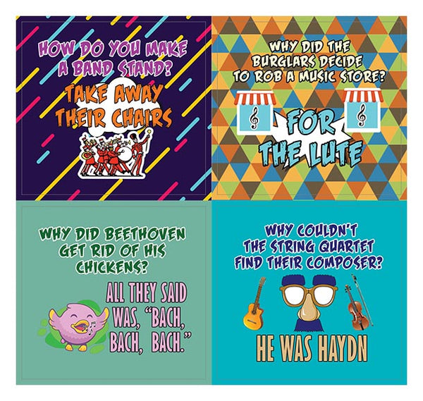 Creanoso Funny Music Puns Jokes Stickers - Awesome Stocking Stuffers Gifts for Music Lovers (5-Sheet)
