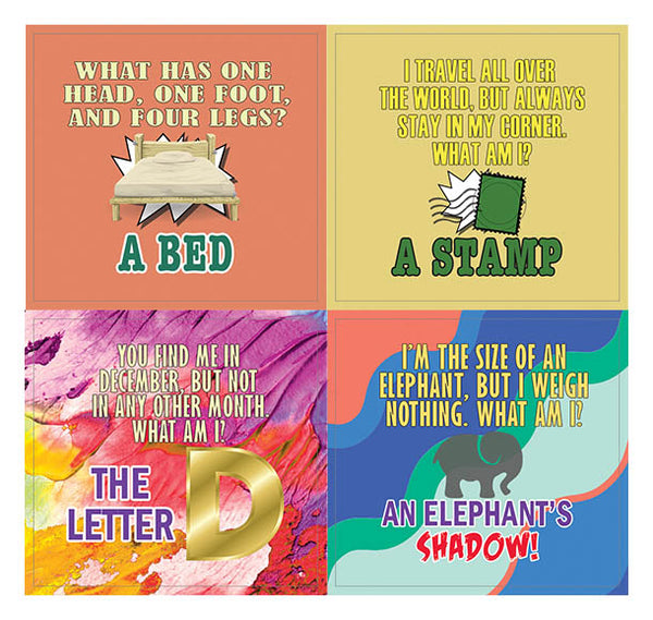 Creanoso Funny Riddle Jokes Stickers - Cool and Unique Gift Token Giveaways Sticky Cards Set for Food Lovers (5-Sheet)