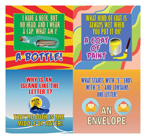 Creanoso Funny Riddle Jokes Stickers - Cool and Unique Gift Token Giveaways Sticky Cards Set for Food Lovers (5-Sheet)