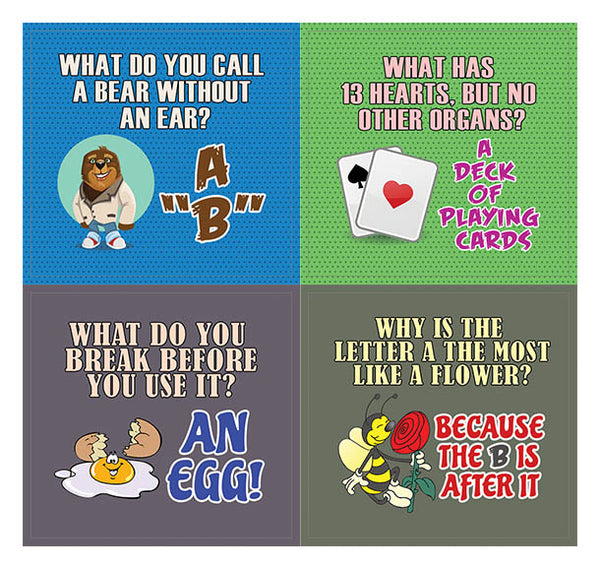 Creanoso Funny Riddle Jokes Stickers - Cool and Unique Gift Token Giveaways Sticky Cards Set for Food Lovers (5-Sheet)