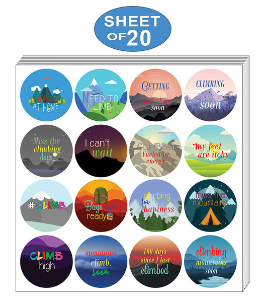 Creanoso I Miss Climbing (20-Sheet) â€“ Athletes Gift Giveaways Stickers â€“ Awesome Stocking Stuffers Gifts for Boys, Girls, Teens â€“ Cool Wall Art Table DÃ©cor â€“ Great Rewards Pack for Men Women