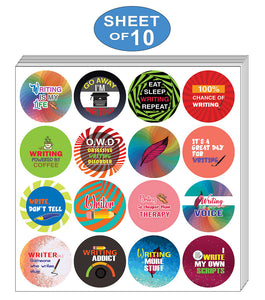 I am a Writer Stickers (10 Sets X 16 Designs)
