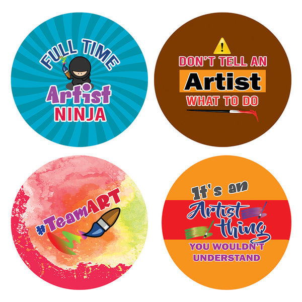 I am an Artist Stickers (10 Sets X 16 Designs)