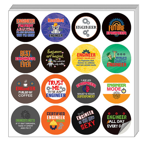 I am an Engineer Stickers (10-Sets X 16 Cards)