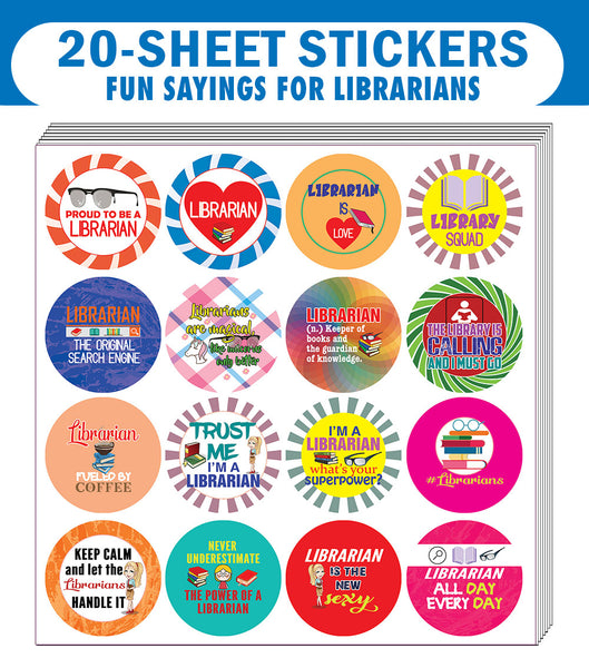 I am a Librarian Stickers (20-Sets X 16 Cards)