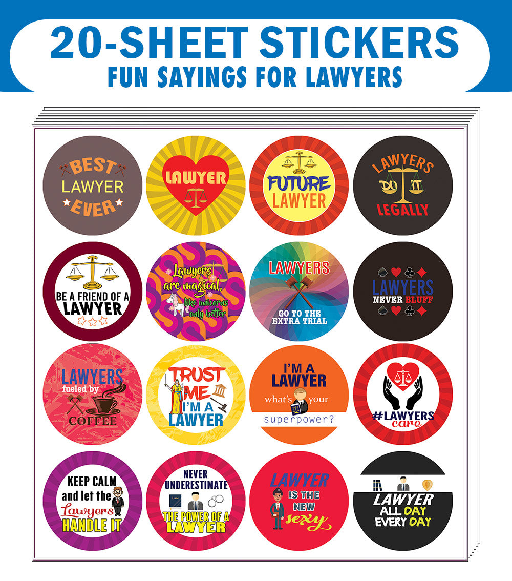 I am a Lawyer Stickers (20-Sets X 16 Cards)