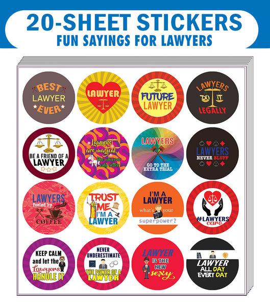 I am a Lawyer Stickers (20-Sets X 16 Cards)
