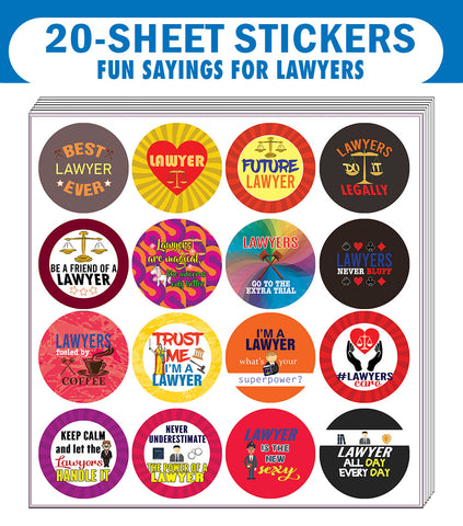 I am a Lawyer Stickers (20-Sets X 16 Cards)