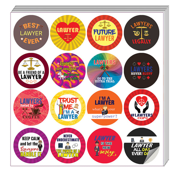 I am a Lawyer Stickers (20-Sets X 16 Cards)