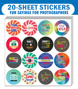 I am a Photographer Stickers (20 Sets X 16 Designs)