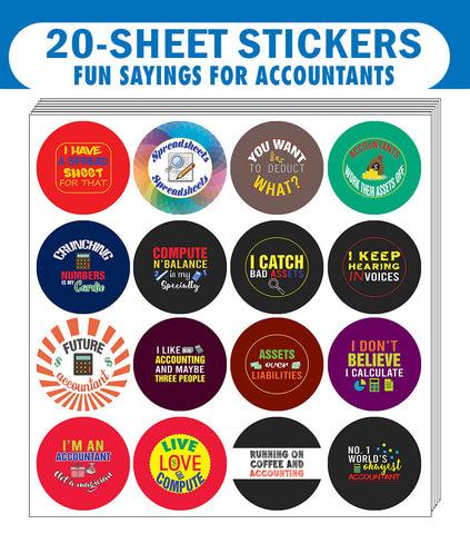 I am an Accountant Stickers (20 Sets X 16 Designs)