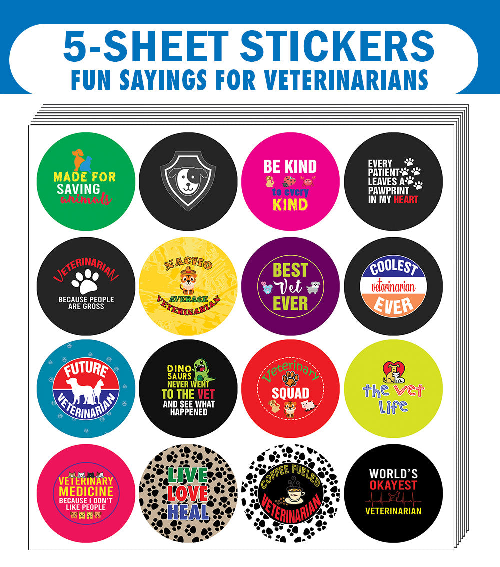 I am a Veterinarian Stickers (5 Sets X 16 Designs)