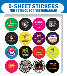 I am a Veterinarian Stickers (5 Sets X 16 Designs)