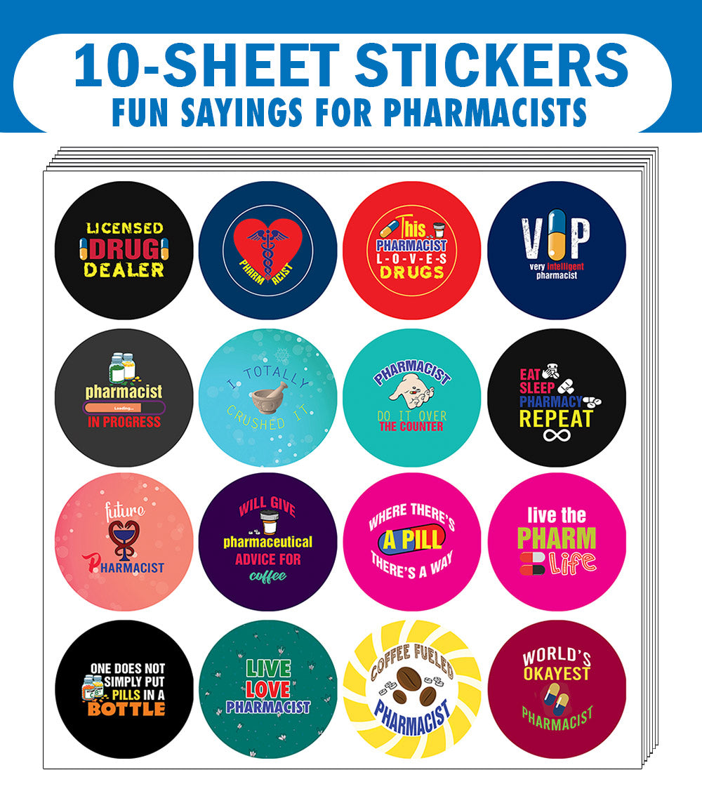 I am a Pharmacist Stickers (10 Sets X 16 Designs)