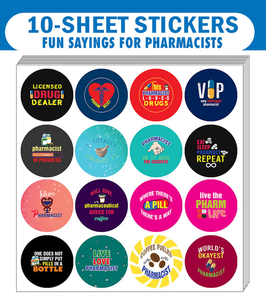 I am a Pharmacist Stickers (10 Sets X 16 Designs)